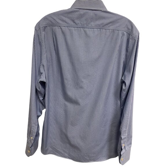 J.Crew Thompson Shirt Blue & White Gingham Wrinkle-Free Button-Up Long Sleeve Co - Picture 3 of 4